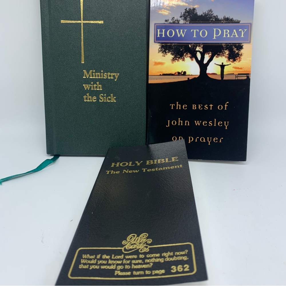 3 Spiritual Educational Books on Ministry W/the Sick;How to Pray andNewTestament